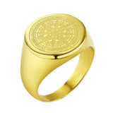 Simple Design Compass Stainless Steel fashion Rings - Rings Universe