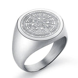 Simple Design Compass Stainless Steel fashion Rings - Rings Universe