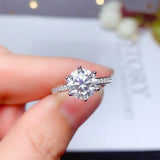 Dazzling D Color VVS1 Excellent Cut Moissanite Diamond Engagement Ring - ringsuniverse