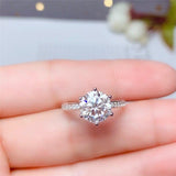 Dazzling D Color VVS1 Excellent Cut Moissanite Diamond Engagement Ring - ringsuniverse