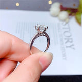 Dazzling D Color VVS1 Excellent Cut Moissanite Diamond Engagement Ring - ringsuniverse