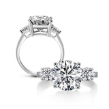 Beautiful 5 Ct Classic Round Cut Sona Diamond  Engagement Ring - ringsuniverse