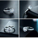 Splendid 3Ct Six claw AAA+ Quality CZ Diamonds Ring - Rings Universe