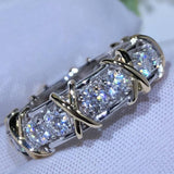 Charming 4mm Lab Diamond Engagement Wedding Ring - ringsuniverse