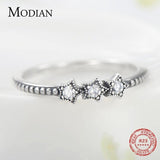 Silver Vintage Stars Stackable AAA+ CZ Diamonds Ring - Rings Universe