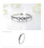 Silver Vintage Stars Stackable AAA+ CZ Diamonds Ring - Rings Universe