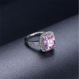 Charming Silver AAA+ CZ Diamonds Pink CZ Wedding, Engagement Ring - ringsuniverse