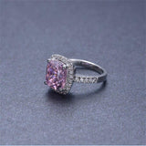 Charming Silver AAA+ CZ Diamonds Pink CZ Wedding, Engagement Ring - ringsuniverse