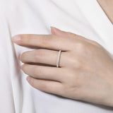 Elegant VVS1 Moissanite Diamonds Eternity Wedding Ring - Rings Universe
