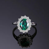 Fine Jewelry Lab Created Emerald Silver Ring - ringsuniverse