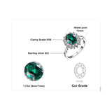 Fine Jewelry Lab Created Emerald Silver Ring - ringsuniverse