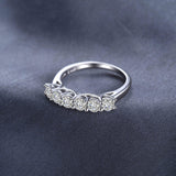 Classic Stackable AAA+ CZ Diamonds Silver Eternity Rings - Rings Universe