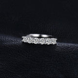 Classic Stackable AAA+ CZ Diamonds Silver Eternity Rings - Rings Universe