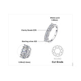 Classic Stackable AAA+ CZ Diamonds Silver Eternity Rings - Rings Universe