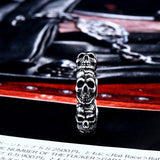 Unique Thin Skull Lady's Finger Ring - ringsuniverse