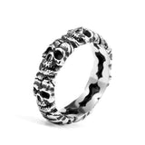 Unique Thin Skull Lady's Finger Ring - ringsuniverse