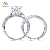 Terrific 1.5 Ct Princess Cut Z Diamond Bridal Ring Set - Rings Universe