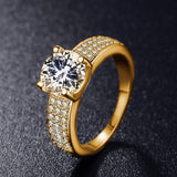 18K RGP Solitaire 2ct AAA+ CZ Diamonds Jewelry Ring - ringsuniverse