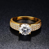 18K RGP Solitaire 2ct AAA+ CZ Diamonds Jewelry Ring - ringsuniverse