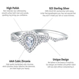 Dazzling 2 Pcs 1.7Ct Pear Shape Sona Diamond Ring Sets - Rings Universe