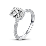 2.5 Carat Oval Cut Simulated Diamond Engagement Wedding Ring - ringsuniverse