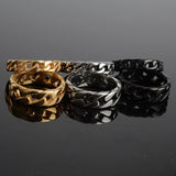 Luxury 316L Stainless Steel Rings for Men Women Cuban Chain Rings Motorcycle Party Steampunk Hip Hop Rings Jewelry Accessories - ringsuniverse