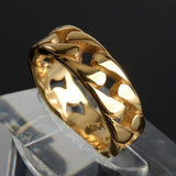 Luxury 316L Stainless Steel Rings for Men Women Cuban Chain Rings Motorcycle Party Steampunk Hip Hop Rings Jewelry Accessories - ringsuniverse