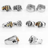 Biker Fist Punch Skull Punk Hip Hop Men Rings - ringsuniverse