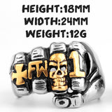 Biker Fist Punch Skull Punk Hip Hop Men Rings - ringsuniverse