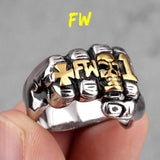 Biker Fist Punch Skull Punk Hip Hop Men Rings - ringsuniverse