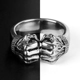 Angry Fist Power Man Men Ring - ringsuniverse