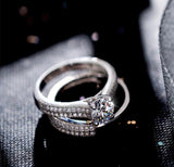 Fine Jewelry Silver AAA+ Quality Cubic Zirconia Diamonds Ring - ringsuniverse
