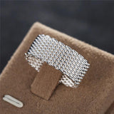 Fashion Silver Interwoven Web Ring For Woman - Rings Universe