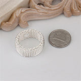 Fashion Silver Interwoven Web Ring For Woman - Rings Universe