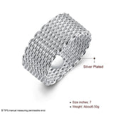 Fashion Silver Interwoven Web Ring For Woman - Rings Universe