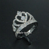 Queen Crown Silver Simulated VVS1 Quality Diamond Engagement Ring - Rings Universe