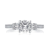 Delicate 1 Carat Round Cut Lab Diamond Fine Wedding Ring - Rings Universe