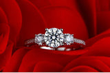 Delicate 1 Carat Round Cut Lab Diamond Fine Wedding Ring - Rings Universe