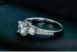 Delicate 1 Carat Round Cut Lab Diamond Fine Wedding Ring - Rings Universe