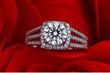 Fascinating 3 Carat Round Cut Lab Diamond Wedding Ring - Rings Universe