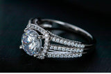 Fascinating 3 Carat Round Cut Lab Diamond Wedding Ring - Rings Universe