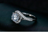 Radiant 1.8 Carat Round Cut Fine Jewelry Lab Diamond Wedding Ring - Rings Universe