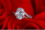 Beautiful 4 Carat Oval Cut Lab Diamond Luxury Wedding Ring - Rings Universe