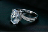 Beautiful 4 Carat Oval Cut Lab Diamond Luxury Wedding Ring - Rings Universe