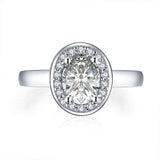 Splendid Oval Cut 1.25 Carat Lab Diamond Wedding Ring - Rings Universe