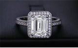 Elegant 3.9 Carat Emerald Cut Lab Diamond Luxury Wedding Ring - Rings Universe