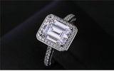 Elegant 3.9 Carat Emerald Cut Lab Diamond Luxury Wedding Ring - Rings Universe