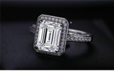 Elegant 3.9 Carat Emerald Cut Lab Diamond Luxury Wedding Ring - Rings Universe