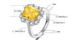 Stunning 3.9 Carat Radiant Cut Lab Diamond Luxury Ring - Rings Universe