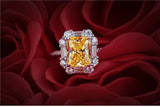 Stunning 3.9 Carat Radiant Cut Lab Diamond Luxury Ring - Rings Universe